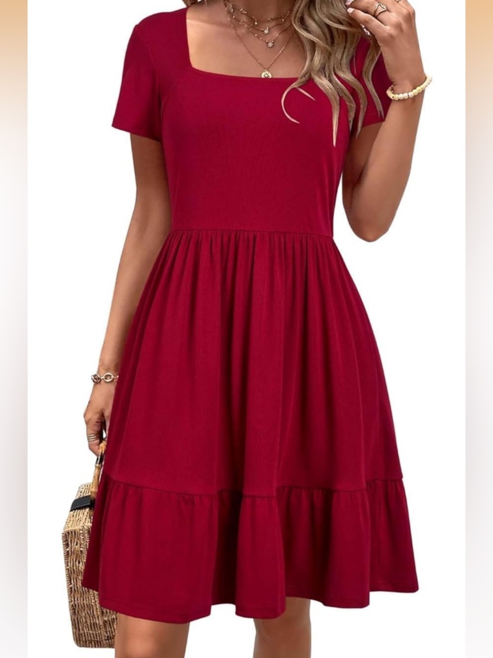 Women's Red Summer Dress, Size Medium